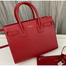 Saint Laurent Sac De Jour Baby Bag in grain de poudre embossed leather 421863 Red
