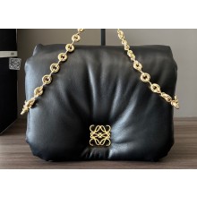 Loewe Puffer Goya bag in shiny nappa lambskin Black 2023