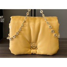 Loewe Puffer Goya bag in shiny nappa lambskin Yellow 2023