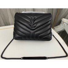 Saint Laurent loulou small chain bag in quilted "y" leather 494699 So Black