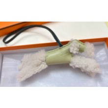 Hermes Fox Terrier Budy charm in wool and lambskin 01