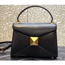 Valentino ONE STUD small Handbag in lambskin nappa Black 2023