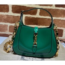 Gucci Jackie 1961 mini shoulder bag in patent leather 699651 Green