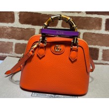 Gucci Diana mini tote bag in leather 715775 Orange
