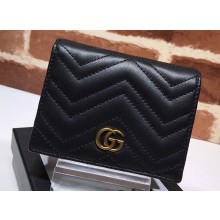 Gucci GG Marmont card case wallet 466492 Black