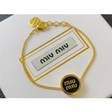Miu Miu Enameled metal bracelet black 2024