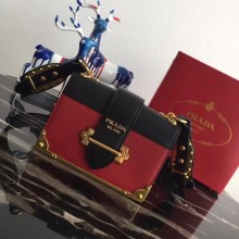 Prada Pionniere Cahier Bag 1BD045 Red/Black