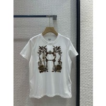 HERMES white cotton T-shirt 2024 