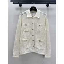 CHANEL WHITE Mixed Fibers JACKET P76912 2024 