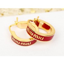 Miu Miu Enameled metal earrings red 2024