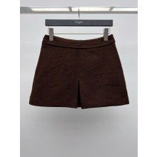 celine SKIRT in wool tweed CAFE 2024