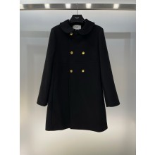 celine Victorine coat in in double faced cashmere black 2024