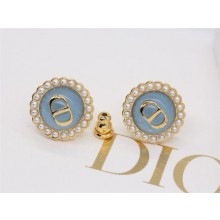 Dior Petit CD Baroque Stud Earrings blue 2024