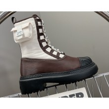 Fendi Domino nylon biker boots with Baguette pocket White 2023