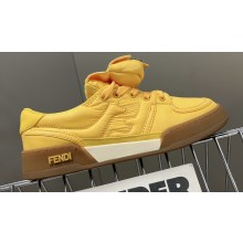 Fendi Match nylon Low-tops Sneakers with Baguette pocket Yellow 2023