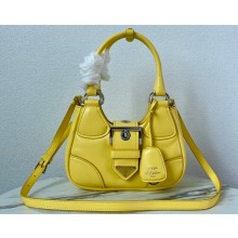 Prada Moon Re-Nylon and leather Bag 1BA381 Yellow