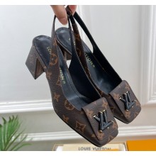 Louis Vuitton Heel 5.5cm Shake Slingback Pumps in Monogram Canvas 2023
