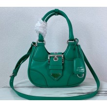 Prada Moon Re-Nylon and leather Bag 1BA381 Green