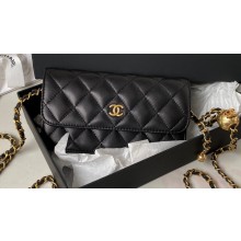 Chanel Flap Phone Holder with Chain AP3071 Black 2023