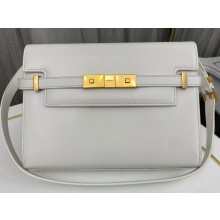 Saint Laurent manhattan small shoulder bag in leather 675626 White