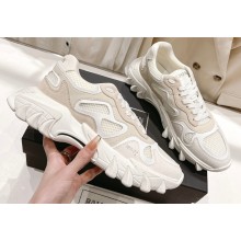 Balmain B-East trainer Sneakers in leather suede and mesh 01 2023