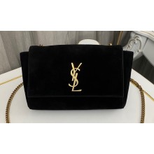 Saint Laurent kate small reversible chain bag in suede and smooth leather 721250 Black