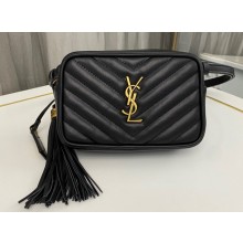 Saint Laurent lou belt bag in quilted leather 614031 Black