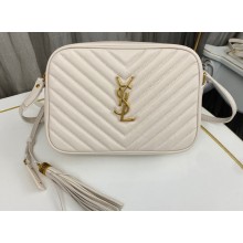 Saint Laurent Lou Camera Bag In Quilted Leather 574494/715232 White