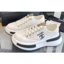 Chanel Canvas Low-top Sneakers White Spring 2023