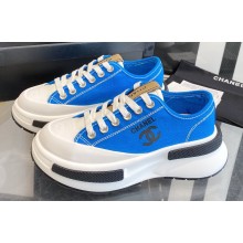 Chanel Canvas Low-top Sneakers Blue Spring 2023