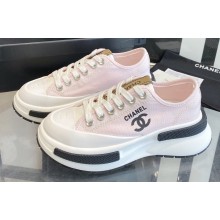 Chanel Canvas Low-top Sneakers Light Pink Spring 2023