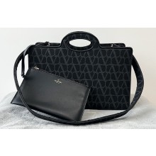Valentino Toile Iconographe Le Troisième Shopping Tote Bag Black 2023