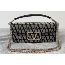 Valentino Toile Iconographe VLogo Signature Loco Shoulder Bag Black/Beige 2023