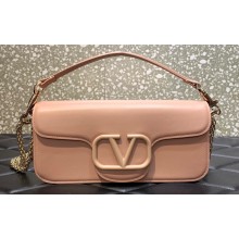 Valentino tone-on-tone finish VLogo Signature Loco Shoulder Bag Nude