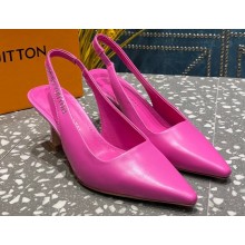 Louis Vuitton Heel 7cm Sparkle Slingback Pumps in leather Pink 2023