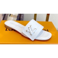 Louis Vuitton Shake Flat Mules in Patent calf leather White 2023