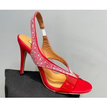 Aquazzura Heel 10.5cm Izzy Plexi Sandals Red 2023