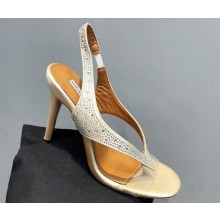 Aquazzura Heel 10.5cm Izzy Plexi Sandals Beige 2023