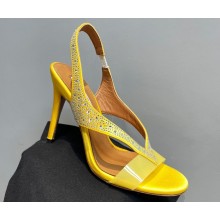 Aquazzura Heel 10.5cm Izzy Plexi Sandals Yellow 2023