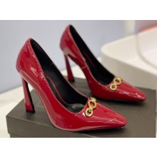 Saint Laurent Heel 10.5cm Severine Pumps Patent Red