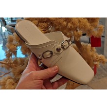 Balenciaga Heel 2.5cm Cosy Cagole Mules White 2023