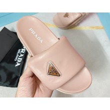 Prada Soft padded nappa leather slides 1XX648 Nude 2023