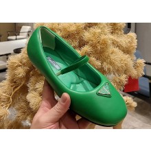 Prada Soft padded nappa leather ballerinas 1F122N Green 2023