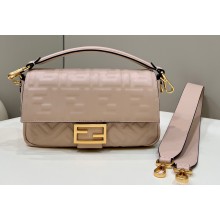 Fendi Nappa Leather Medium Baguette Bag Pale Pink 2023