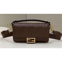 Fendi Nappa Leather Medium Baguette Bag Coffee 2023