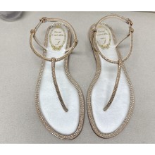 Rene Caovilla Flat flip flops Jewelled DIANA Sandals with Crystals 10 2023