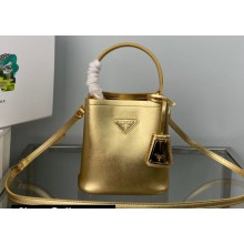 Prada Panier Saffiano leather Mini bag 1BA373 Gold 2023