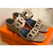Hermes Figari 55 sandals with Chaine d'Ancre straps Etoupe