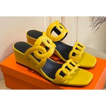 Hermes Figari 55 sandals with Chaine d'Ancre straps Yellow