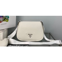 Prada leather shoulder Bag 1BD293 White 2023